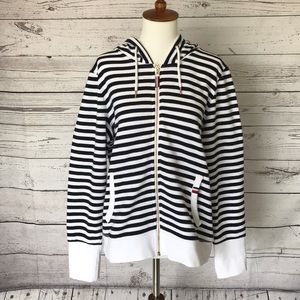 Tommy Hilfiger Navy White Stripe Full Zip Hoodie M